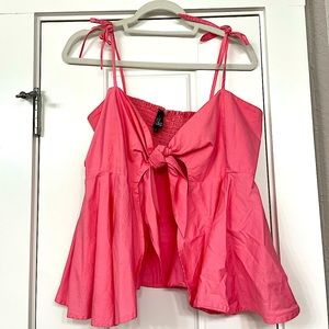 Pink Bow Crop Top